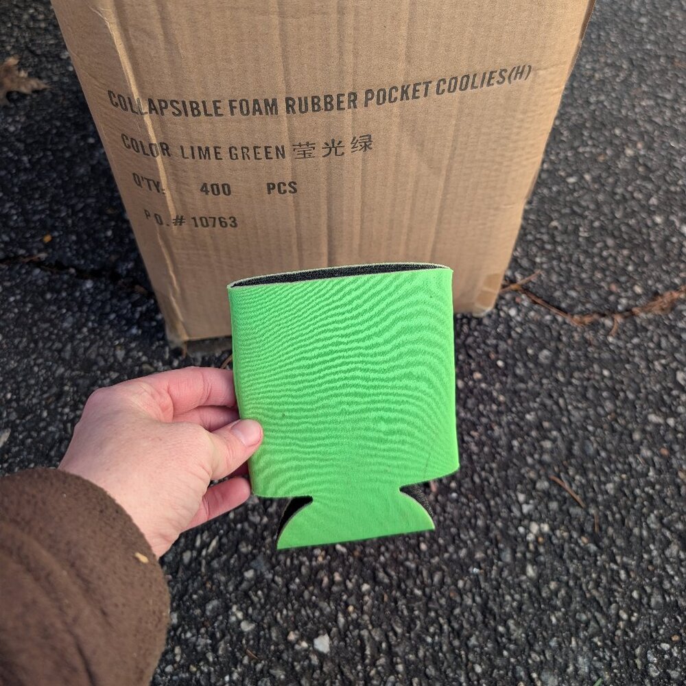 Lime Green Sublimation Koozies x100